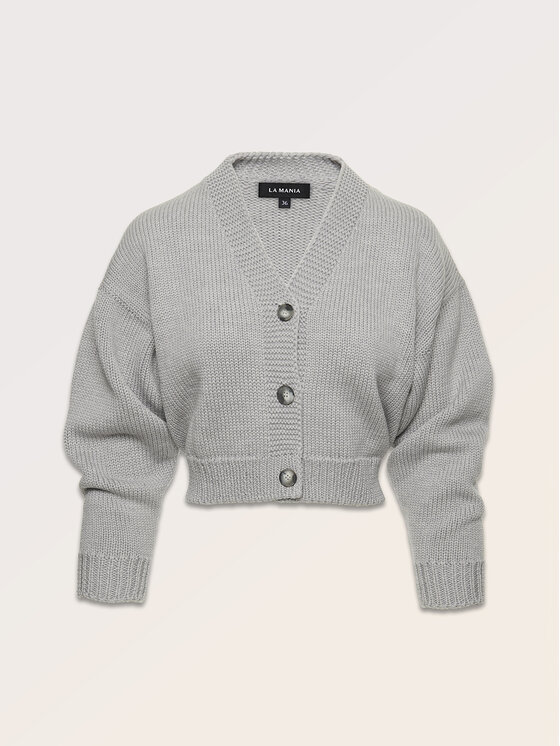 La Mania La Mania Sweter NATIE Szary Classic Fit