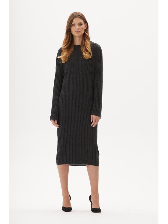Castellani Castellani Sukienka codzienna Amira Szary Regular Fit