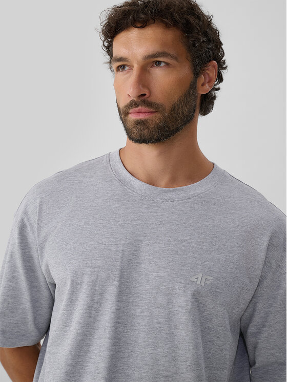 4F 4F T-Shirt COMMERCIAL Szary jasny Loose Fit