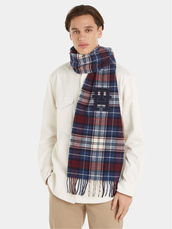 Tommy Hilfiger Tommy Hilfiger Шарф Th Monogram Tartan Scarf AM0AM11984 Голубий