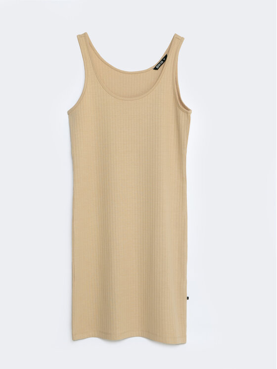 BIG STAR BIG STAR Sukienka letnia MAJASA Kremowy Slim Fit