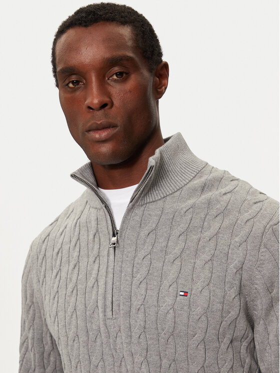 Tommy Hilfiger Tommy Hilfiger Megztinis Classic MW0MW36532 Pilka Regular Fit