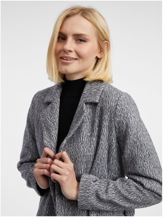 Orsay Orsay Płaszcz 830281660000__34 Szary Regular Fit