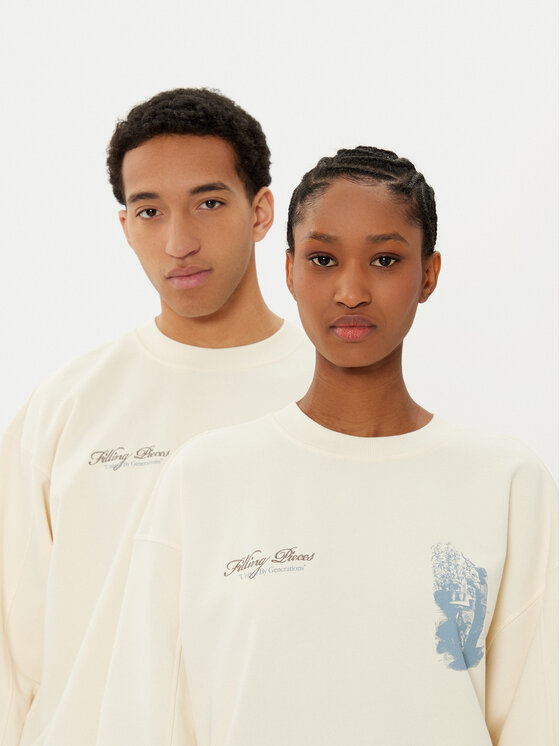 Filling Pieces Filling Pieces Μπλούζα Unisex Gardener 7459985 Εκρού Regular Fit