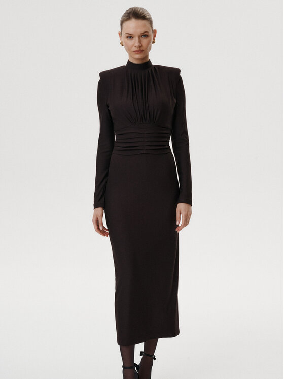 MARI PRETI MARI PRETI Abito da cocktail Deluna Marrone Slim Fit