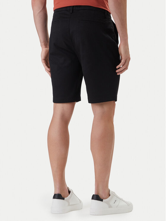 Calvin Klein Calvin Klein Pantalon scurți din material LV04LF601G Negru Regular Fit