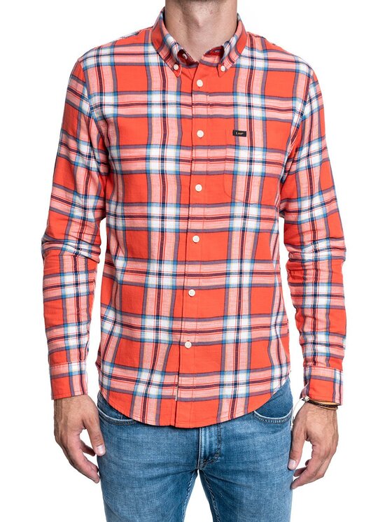Lee Lee Camicia BUTTON DOWN Bianco Regular Fit