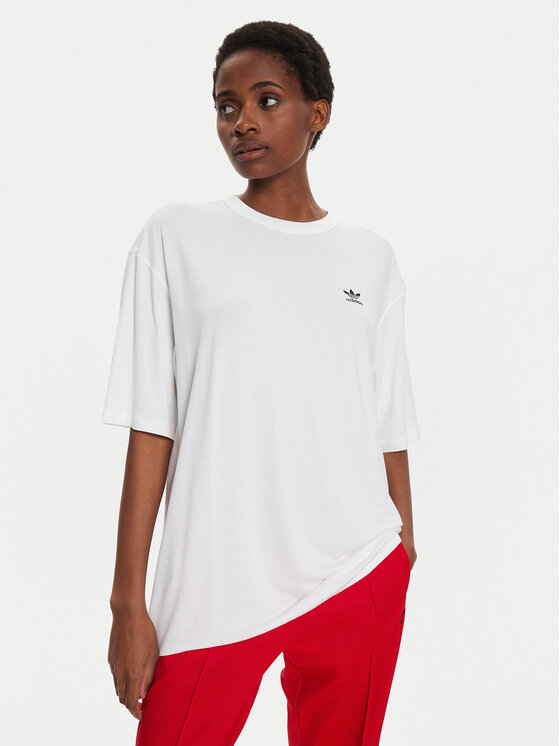 adidas adidas T-Shirt adicolor Trefoil IR8064 Bílá Loose Fit