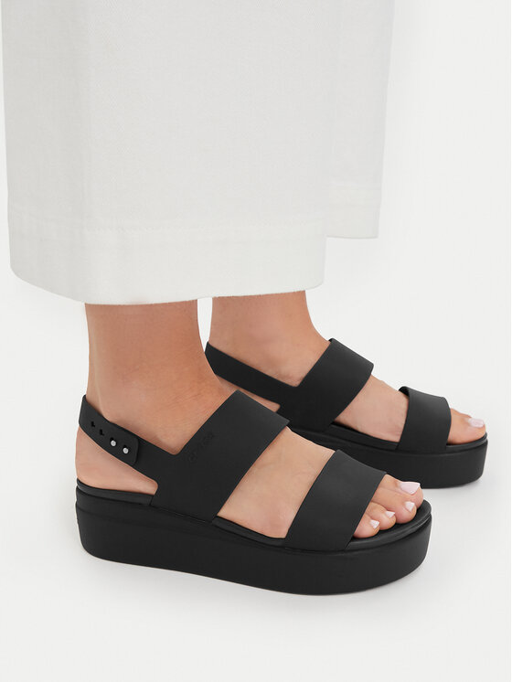Crocs Crocs Basutės Brooklyn Low Wedge W 206453 Juoda