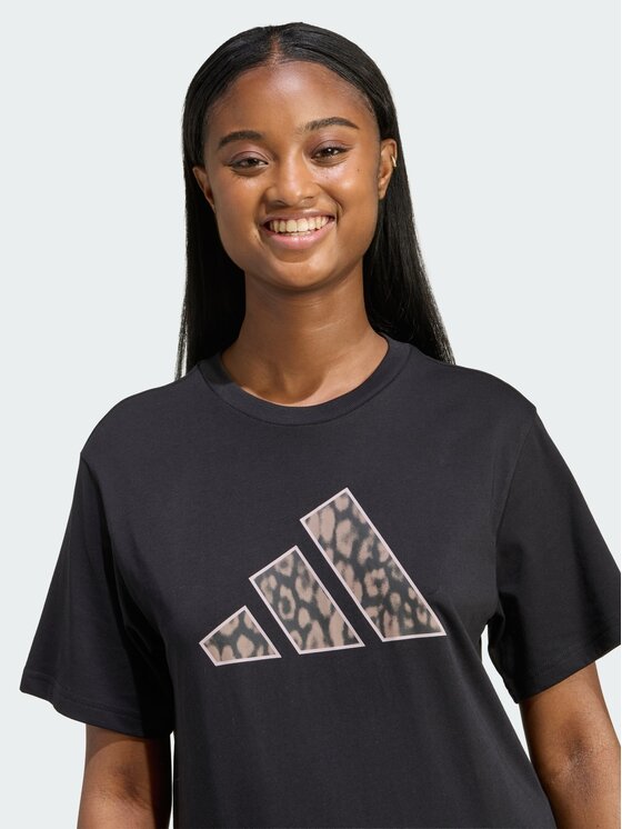adidas adidas T-Shirt Animal Graphic Czarny Regular Fit