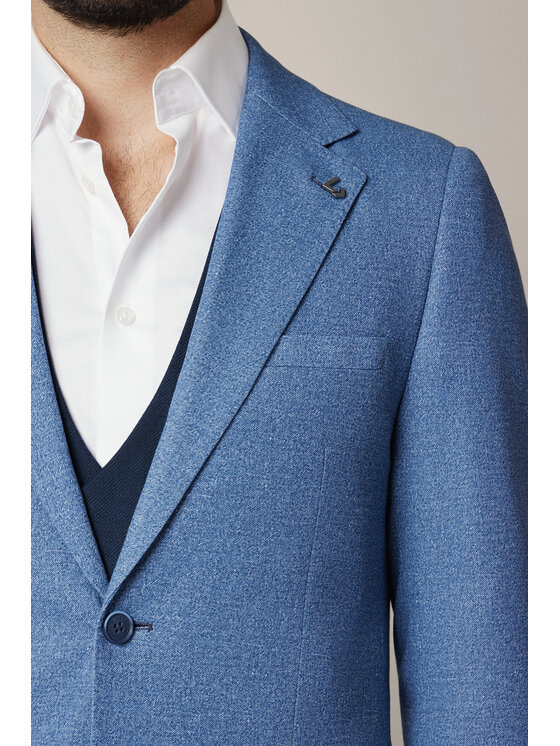 Lancerto Lancerto Marynarka Varallo MA131225000012 Niebieski Slim Fit