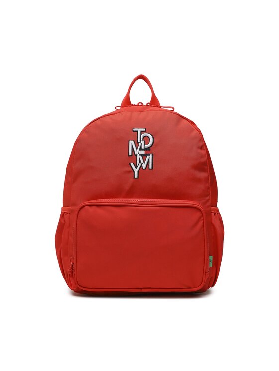 Rucsac Tommy Hilfiger Tommy Logo Backpack AU0AU01551 Roșu