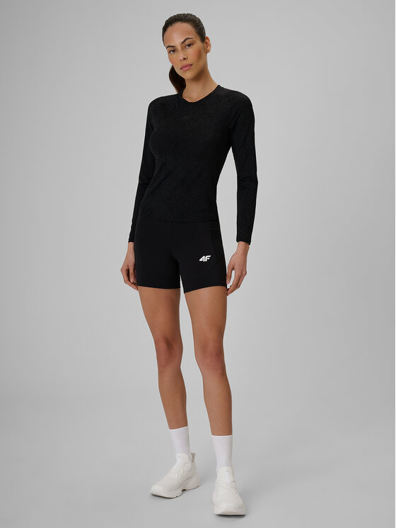 4F 4F Koszulka techniczna ACTIVE BY NATURE Czarny Slim Fit