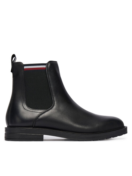 Tommy Hilfiger Tommy Hilfiger Bokacsizma Cleated Hilifger W FM0FM05728 Fekete