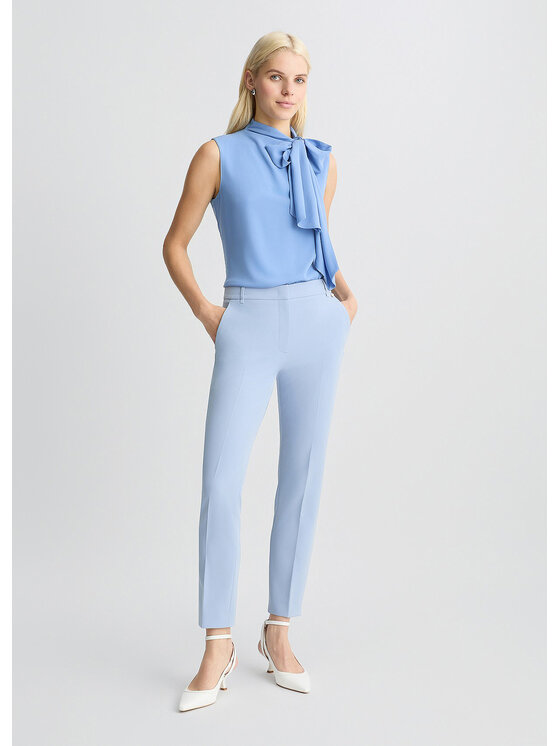 Liu Jo Liu Jo Pantaloni di tessuto CA5367T2200X0647 Celeste Regular Fit