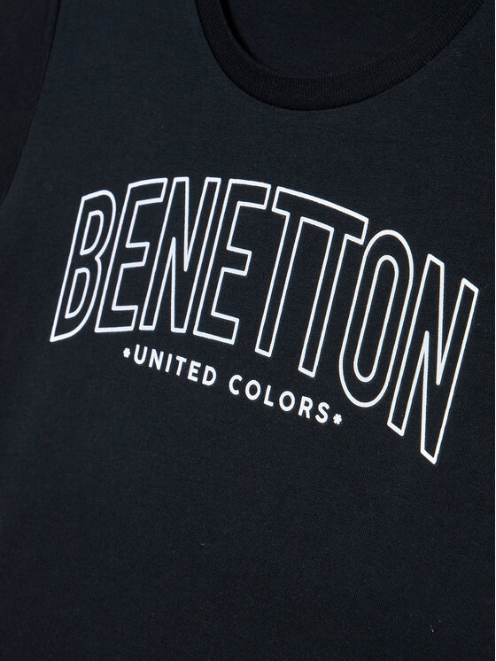 United Colors Of Benetton United Colors Of Benetton Póló 3096C10C8 Fekete Regular Fit