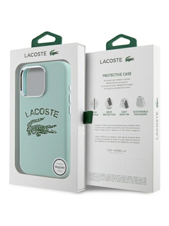 Lacoste Lacoste Etui na telefon Silicone Cracked Logo Zielony