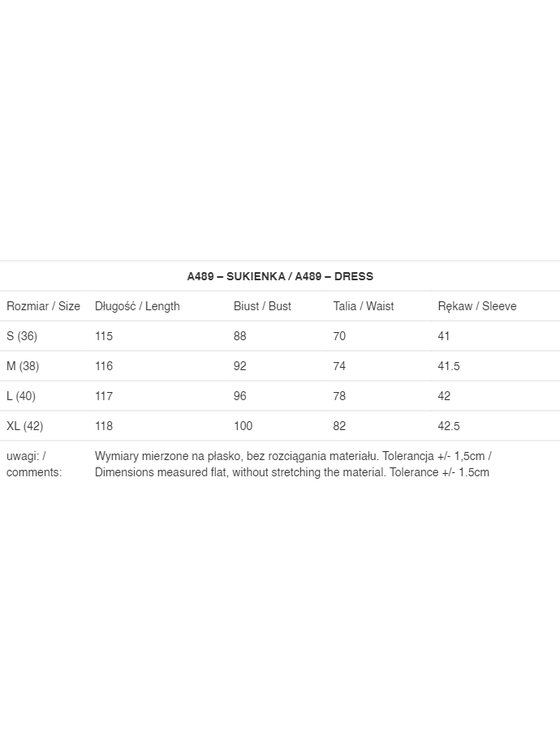 Awama Awama Sukienka codzienna A489 Brązowy Basic Fit