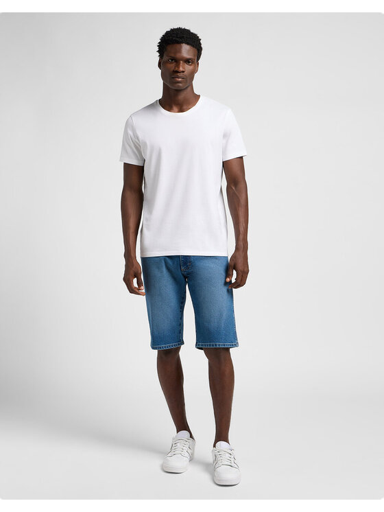 Wrangler Wrangler Szorty jeansowe RUSTLER SHORT Niebieski Straight Fit