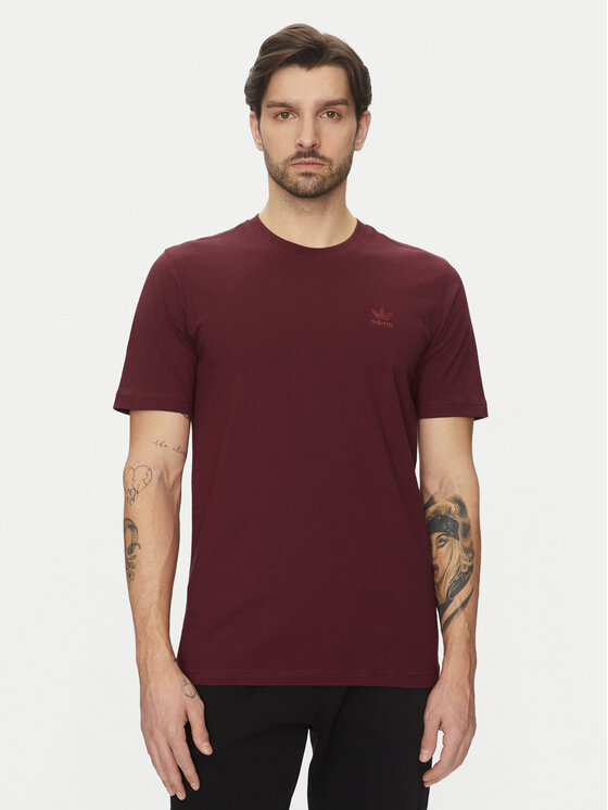 adidas adidas Футболка Trefoil Essentials JC9992 Бордовий Regular Fit