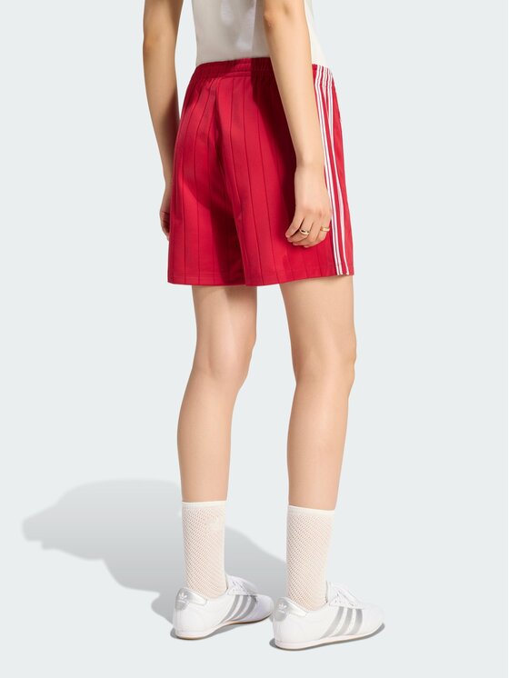 adidas adidas Szorty sportowe PINSTRIPE FIREBIRD Czerwony Loose Fit