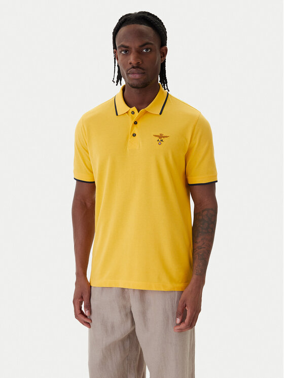 Aeronautica Militare Aeronautica Militare Polokošeľa 261PO1308UP00082 Žltá Regular Fit