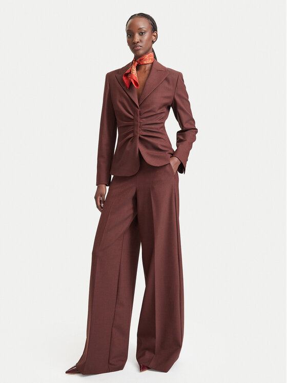 Marella Marella Панталони тип палацо Ghinea 2623136052 Кафяв Wide Leg