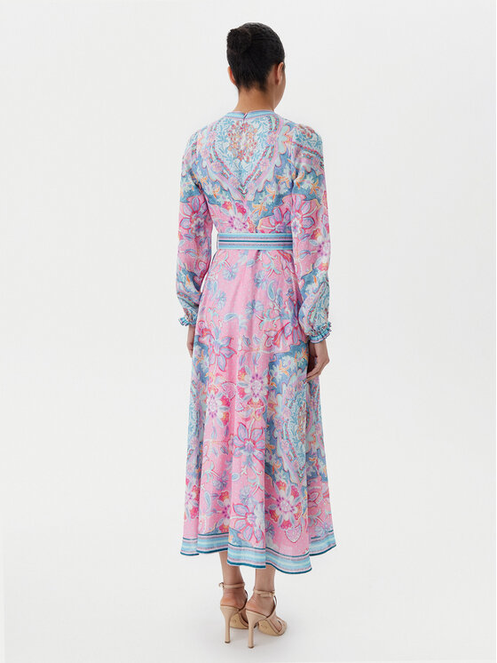 Hale Bob Hale Bob Літня сукня with linen 4ZCA612M Рожевий Regular Fit