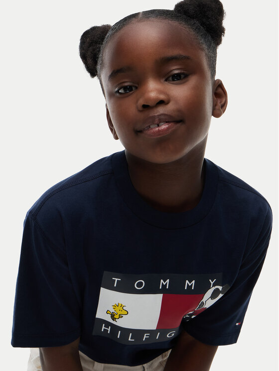 Tommy Hilfiger Tommy Hilfiger T-särk Peanuts KS0KS00766 Tumesinine Regular Fit