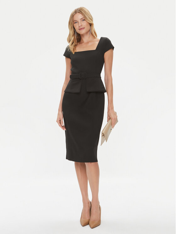Ted Baker Ted Baker Kokteiļkleita Fleuurr 271709 Melns Slim Fit