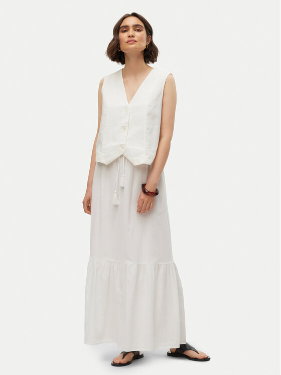 Vero Moda Vero Moda Fustă maxi Pretty 10311167 Alb Regular Fit