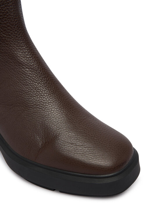 Calvin Klein Calvin Klein Stiefeletten Block Heel Chelsea Boot Lth HW0HW03694 Dunkelbraun