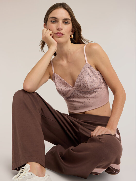 Motivi Motivi T-shirt G00B6000420N006 Rosa Cropp Fit