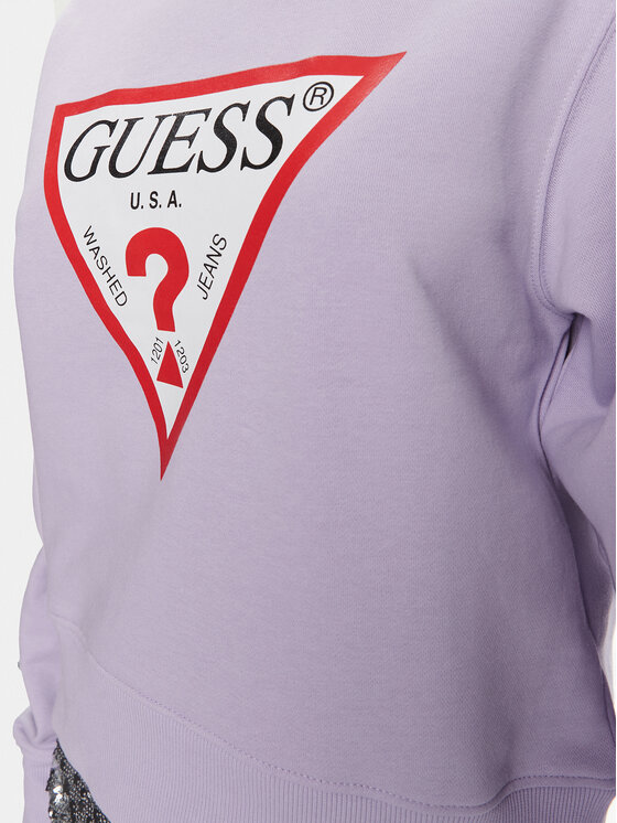 Guess Guess Суитшърт W2YQ16 KBA10 Виолетов Regular Fit