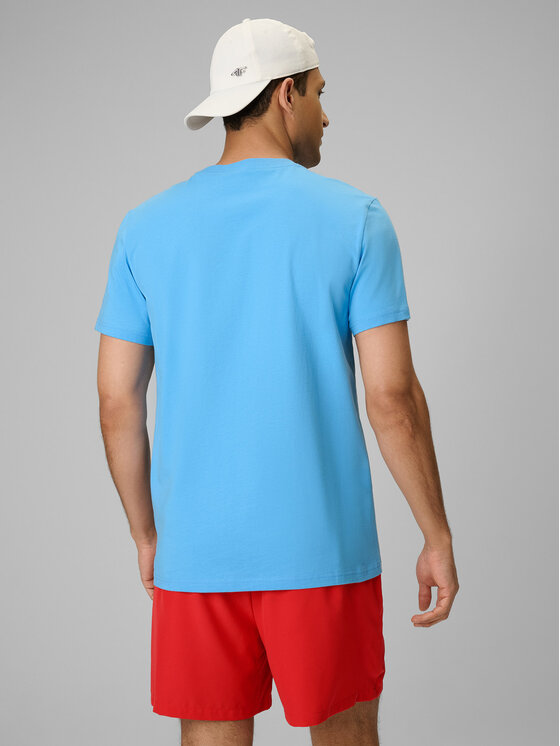 4F 4F T-Shirt BEACHWEAR Niebieski Regular Fit