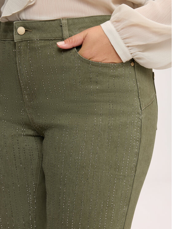 Fiorella Rubino Fiorella Rubino Pantaloni di tessuto P075T005472N015 Verde Flare Fit