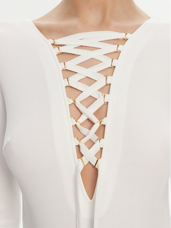 Elisabetta Franchi Elisabetta Franchi Body BO-019-51E2-V350 Bianco Slim Fit