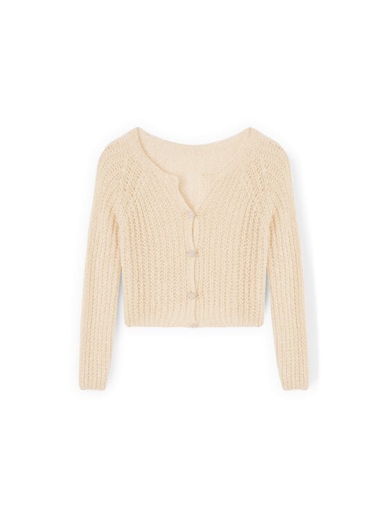 Motivi Motivi Maglione M257E002279N011 Crema Cropp Fit