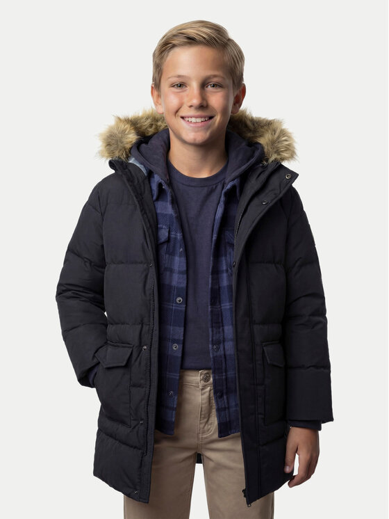 Guess Guess Ziemas jaka L6BL05 W3951 Tumši zils Regular Fit