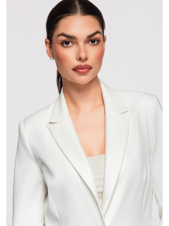 Ombre Ombre Sako OW-BLZB-0114 Bílá Slim Fit