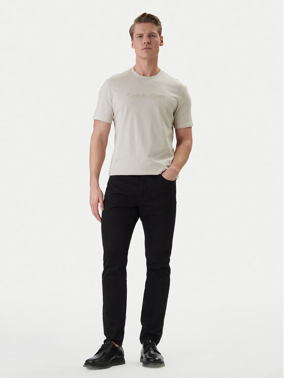 Calvin Klein Calvin Klein Póló LV04LF810G Ekru Regular Fit