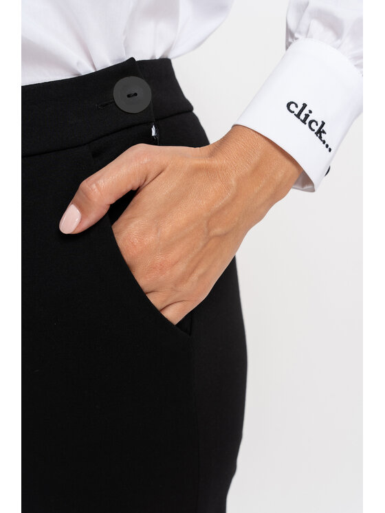 CLICK CLICK Dámské kalhoty 30-323 Černá Anatomic Fit