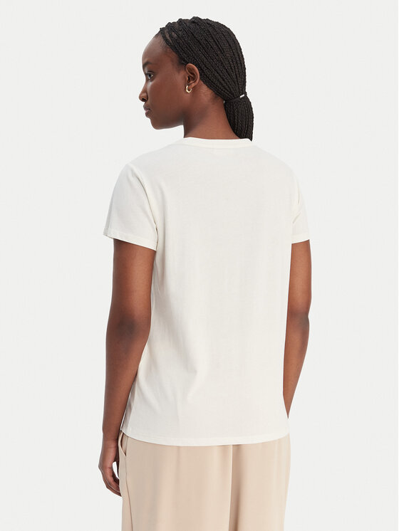 Liu Jo Sport Liu Jo Sport T-Shirt TA6056 JS923 Écru Regular Fit