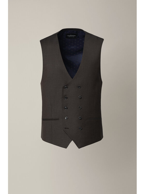 Lancerto Lancerto Kamizelka garniturowa Selva KA073126000009 Brązowy Slim Fit