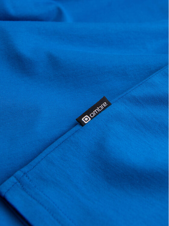 Ombre Ombre Longsleeve L173 Niebieski Regular Fit