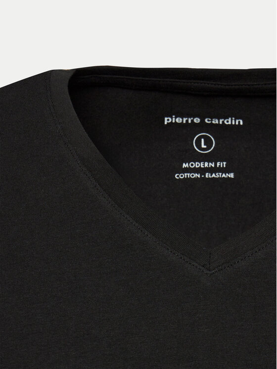 Pierre Cardin Pierre Cardin Set de tricouri﻿ 29991.000.9000 Negru Modern Fit