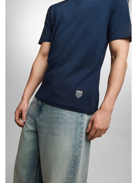 PROSTO. PROSTO. T-Shirt Big Shield KL261MTEE1082 Granatowy Regular Fit