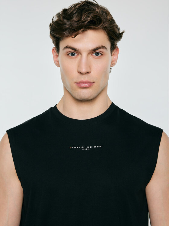 BIG STAR BIG STAR Tank top IRRER Czarny Comfort Fit