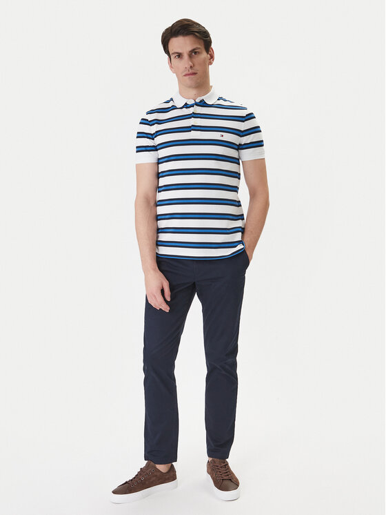 Tommy Hilfiger Tommy Hilfiger Pólóing 1985 MW0MW17771 Kék Slim Fit