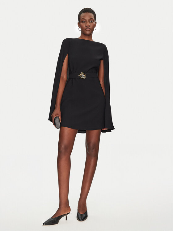 Simona Corsellini Simona Corsellini Coctailkleid P25CPAB05501 Schwarz Loose Fit
